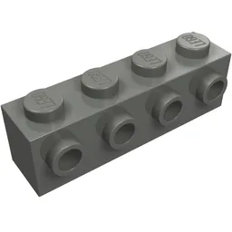 Brick Special 1 x 4 with 4 Studs on One Side / Dark Bluish Gray