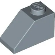 Brick Sloped 45° 2 x 1 with Bottom Pin / Sand Blue