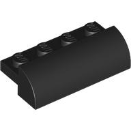 Lego Brick Curved 2 x 4 x 1 / Black