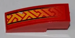 Slope, Curved 3 x 1 with Fade Geometric Pattern Model Left Side (Sticker) - Set 8227