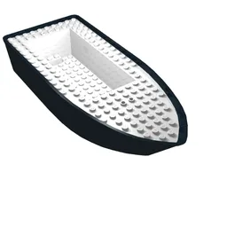 Boat 25 x 10 x 4 1/3 [Complete Assembly] / Black