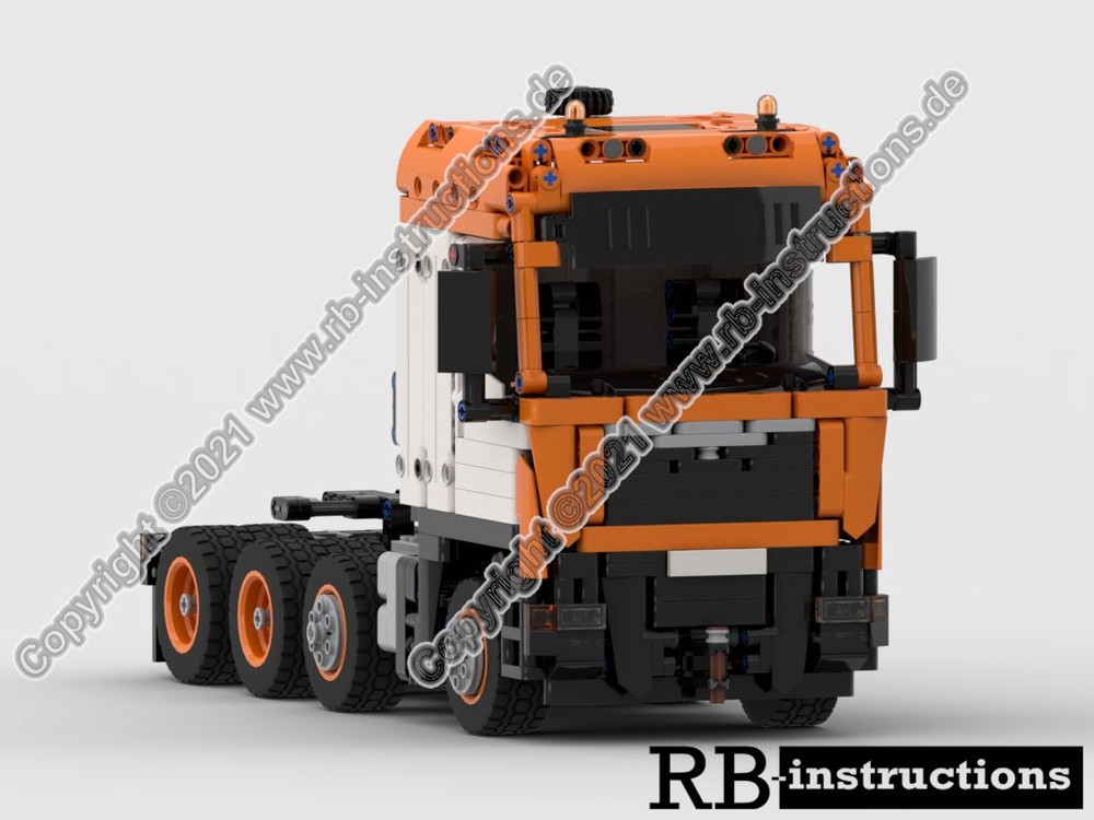 Lego Heavy duty truck TGX 8x4/4 SLT in orange / white