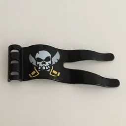 Duplo Flag Wavy 2 x 5 with Skull and Crossed Swords Print / Black