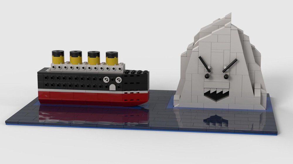 Lego Titanic vs. Iceberg