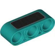 Technic Beam 1 x 3 Thick with Black Rectangle, Silver Border Print