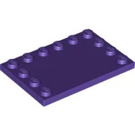Plate Special 4 x 6, Studs on 3 Edges / Dark Purple