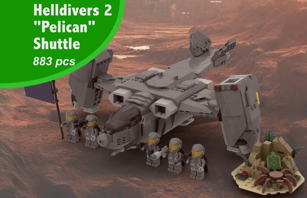 Lego Helldivers 2 "Pelican" Shuttle