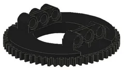 Technic Turntable Large Type 2 Top, 56 Tooth / Black