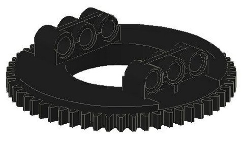 Lego Technic Turntable Large Type 2 Top, 56 Tooth / Black