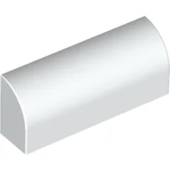 Brick Curved 1 x 4 x 1 1/3 No Studs / White