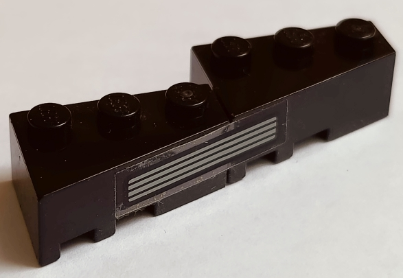 Lego Stickered Assembly 6 x 3 x 1 with Silver Grille Pattern Model Right Side (Sticker) - Set 5533