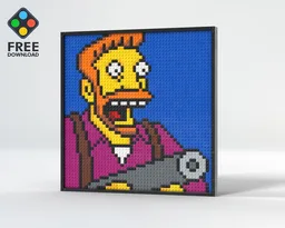 Hank Scorpio Brick Art Mosaic