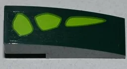 Slope, Curved 3 x 1 with 3 Lime Scales Pattern Model Left Side (Sticker) - Set 9450