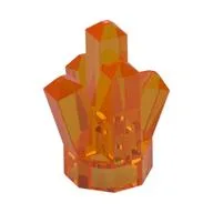 Rock 1 x 1 Crystal 5 Point / Trans-Orange