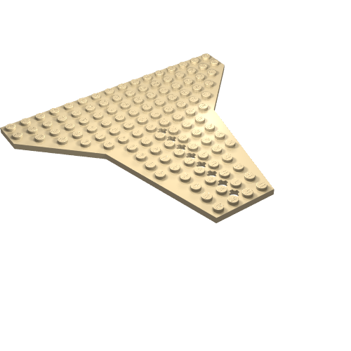 Lego Wedge, Plate 16 x 14 Shuttle / Tan
