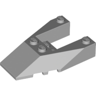 Lego Brick Wedged, Sloped 6 x 4 Cutout, Stud Notches / Light Bluish Gray