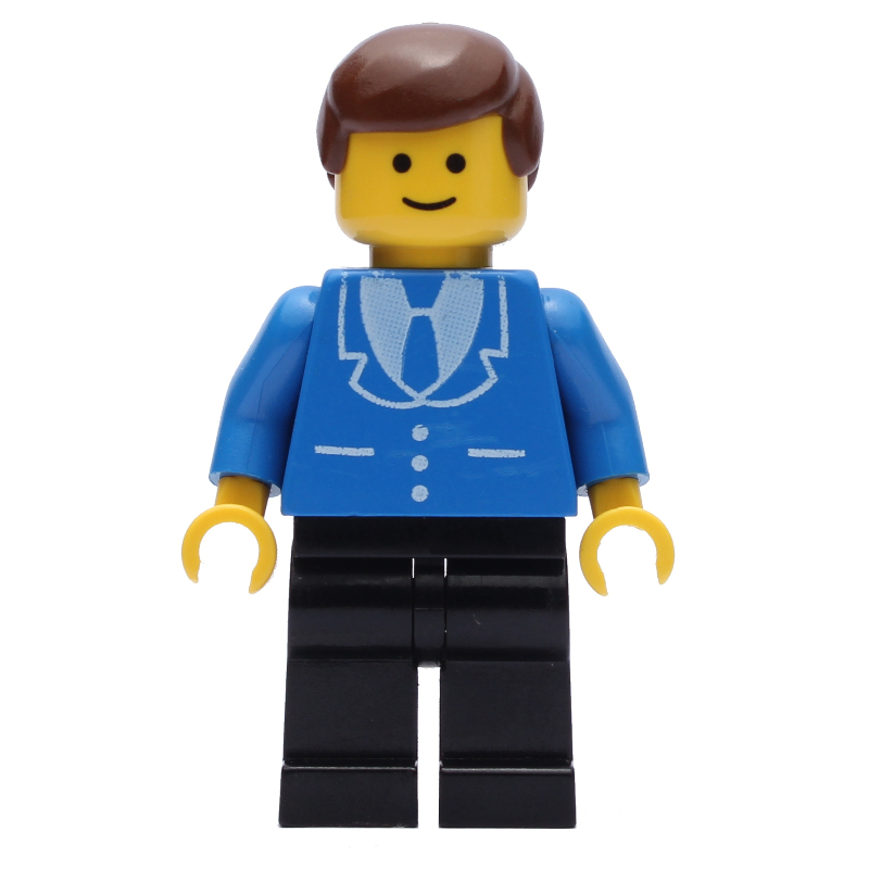 Lego Man - Blue Jacket, Black Legs
