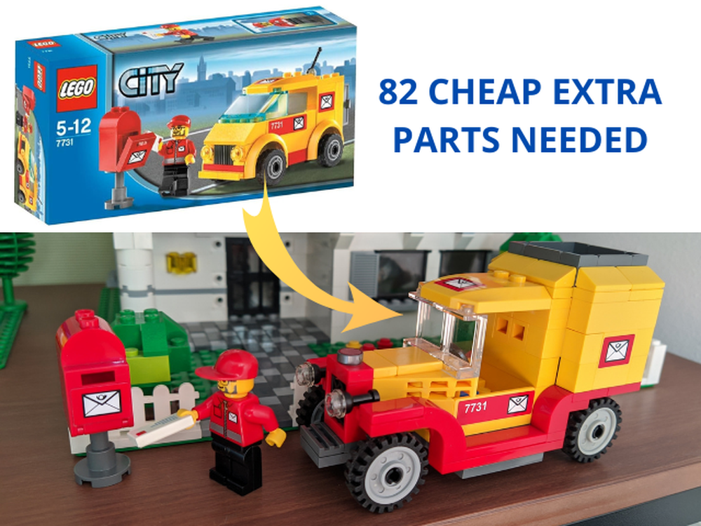 Lego 7731 MOD Vintage Mail Delivery Truck
