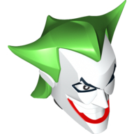 Lego Large Figure Head Joker Print / White
