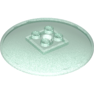 Lego Dish 6 x 6 Inverted (Radar) with Solid Studs / Opal Trans-Light Blue