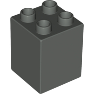 Lego Duplo Brick 2 x 2 x 2 / Dark Gray