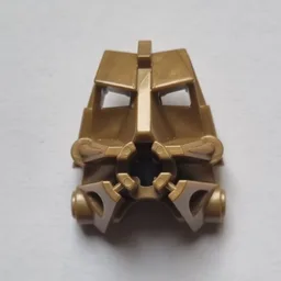 Large Figure Head Connector Block 3 x 4 x 1 2/3 / Flat Dark Gold