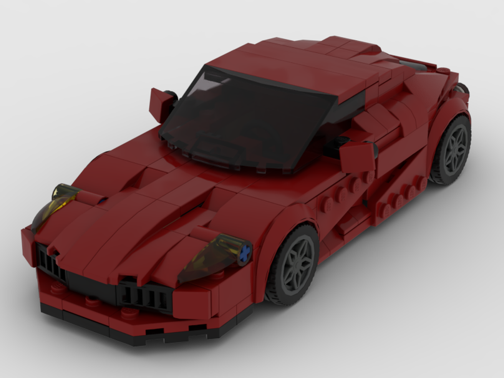 Lego Ferrari 812 Superfast Inspired MOC 8 Stud Wide Red Supercar