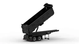 Black dump trailer