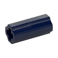 Technic Axle Connector Smooth [with x Hole + Orientation] / Dark Blue