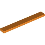 Tile 1 x 8 with Groove / Orange
