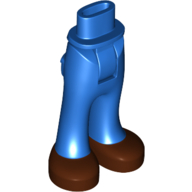 Lego Minidoll Hips and Trousers with Back Pockets and Reddish Brown Shoes Print / Blue