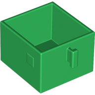Lego Duplo Drawer 2 x 2 with Pull Handle / Green