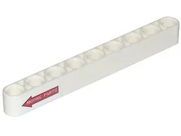 Technic, Liftarm Thick 1 x 9 with Red Arrow Pointing Left and 'MOVING PARTS' Pattern (Sticker) - Set 42025