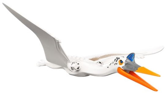 Lego Dinosaur Quetzalcoatlus with Blue Eyes and Orange Jaw