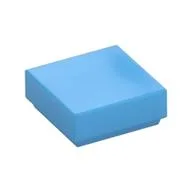 Tile 1 x 1 with Groove / Medium Blue
