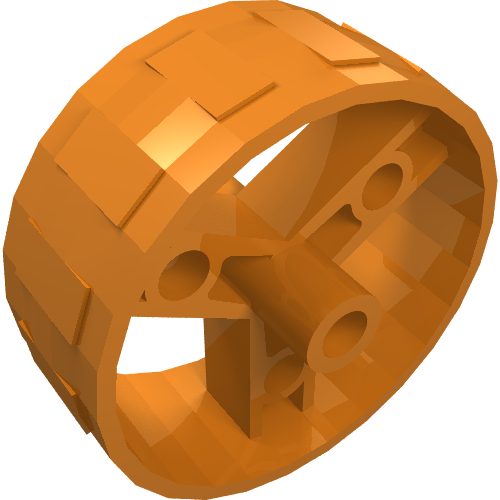 Lego Wheel 41mm Znap Thin Tread / Orange