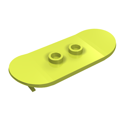 Lego Sports Skateboard with Mag Wheel Holders / Medium Lime