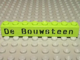 Brick 1 x 8 with Black 'De Bouwsteen' Pattern