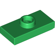 Lego Plate Special 1 x 2 with 1 Stud with Groove and Inside Stud Holder (Jumper) / Green