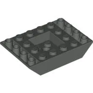 Brick Sloped Inverted 45° 6 x 4 Double with Recessed Center / Dark Gray