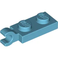 Plate Special 1 x 2 with Clip Horizontal on End / Medium Azure