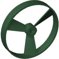 Large Figure Spinner / Propeller without Code (Rhotuka) [Plain] / Dark Green