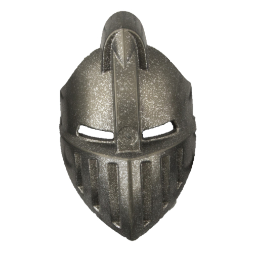 Lego Large Figure Mask / Visor, Kentis / Speckle DBGray-Silver