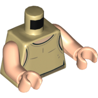 Lego Torso Tank Top Print (Luke Skywalker), Light Nougat Arms and Hands / Tan
