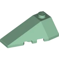 Brick Wedged, Sloped 4 x 2 Triple Left / Sand Green