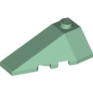 Lego Brick Wedged, Sloped 4 x 2 Triple Left / Sand Green