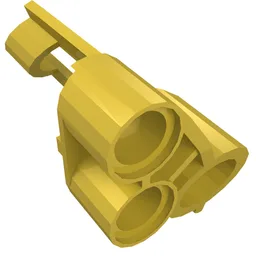 Technic Panel Fairing # 6 Small Short, Large Hole, Side B / Yellow