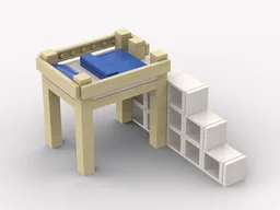 Loft bed/Shelf Combination