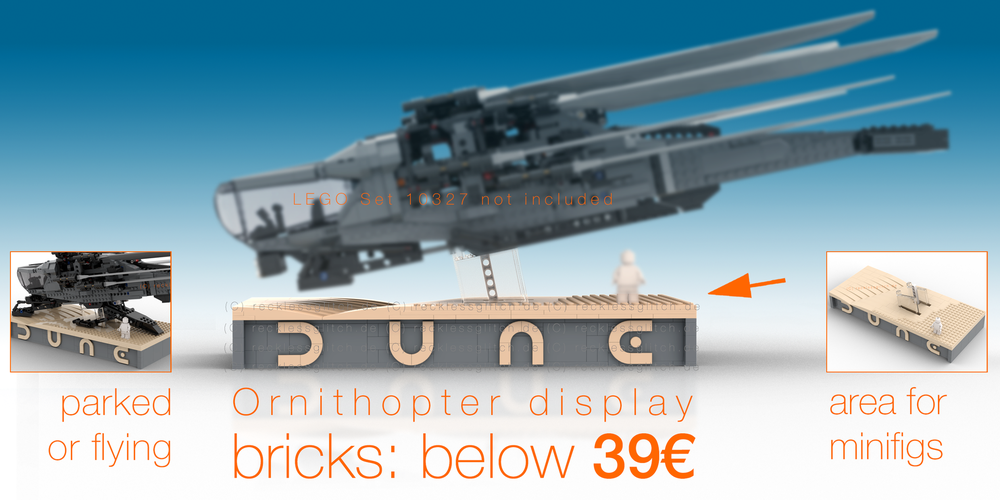 Lego Dune Ornithopter Display Stand for LEGO Atreides Royal Ornithopter 10327 LEGO icons (Dune part two 2024)