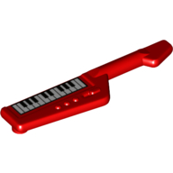 Lego Musical Instrument Keytar with Piano Keys, Black Near Edge Print / Red